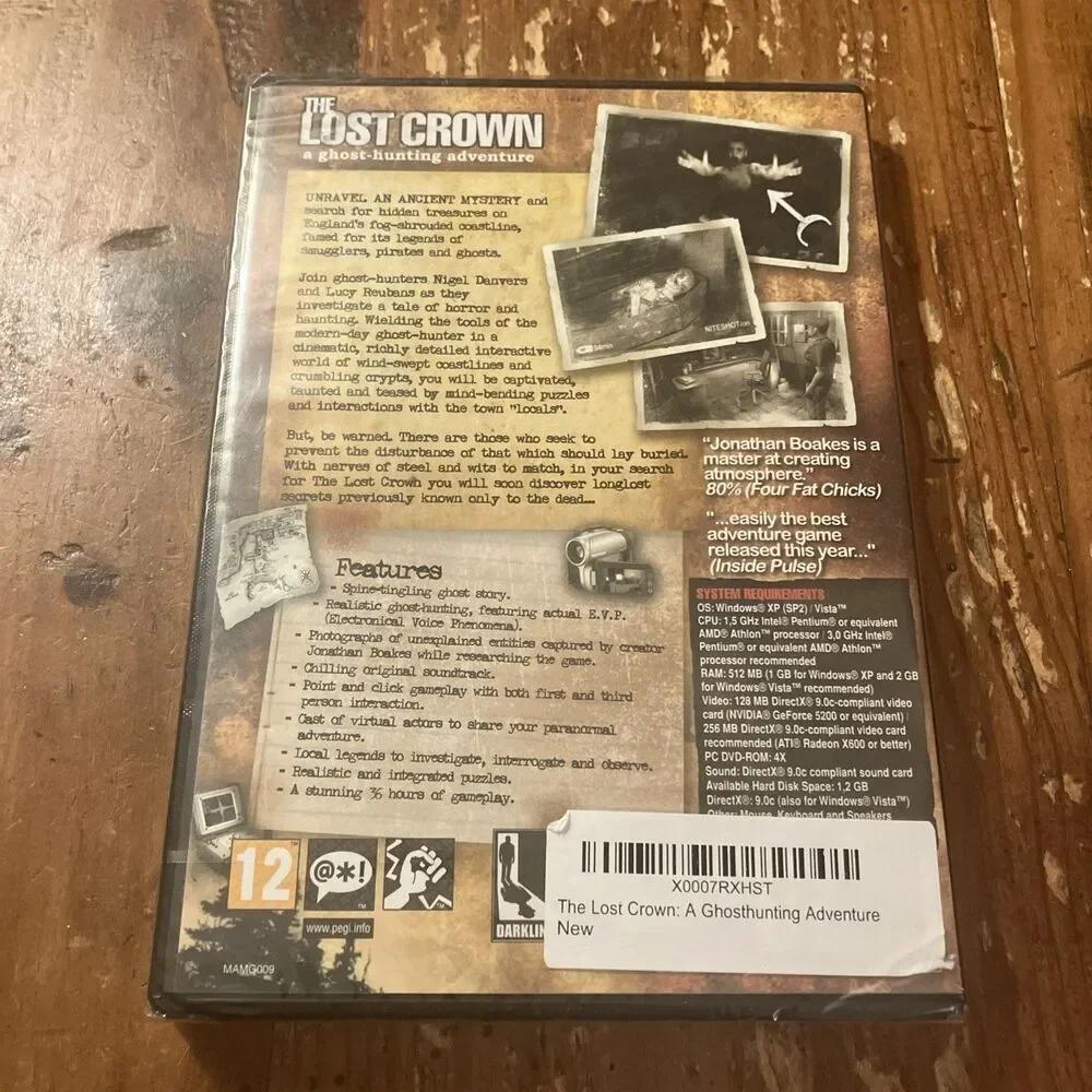 The Lost Crown A Ghost Hunting Adventure PC Game NEW SEALED